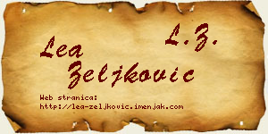 Lea Zeljković vizit kartica